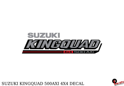 SUZUKI KINGQUAD 500AXI 4X4 DECAL STICKER, Suzuki kingquad Atv Decals, Suzuki Quad Stickers, Grizzly 450 Stickers, Farm Quad decal stickers for sale, Suzuki quad parts Ireland