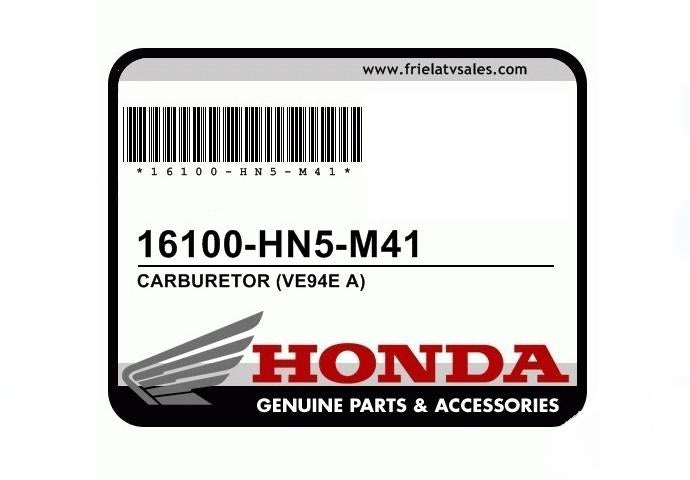 HONDA 16100-HN5-M41 CARBURETOR (VE94E A)
